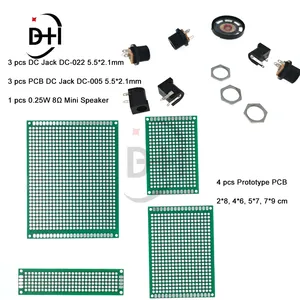 Kit de Componentes Eletrônicos Edição Final Vários Capacitores Comuns Resistores T0-92 LED Transistores Placa PCB DIP-IC