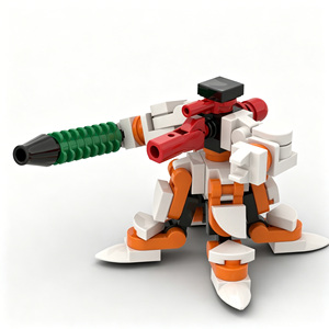 Four-Legged Whip Mech Warrior <b>Building</b> Block Set Classic Size ABS Plastic Construction Toy DIY Assembly STEM <b>Model</b> Toy - Product Image 4