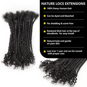 Commercio all'ingrosso di cultura con estremità ricci 100% <span class=keywords><strong>extension</strong></span> di <span class=keywords><strong>veri</strong></span> <span class=keywords><strong>capelli</strong></span> umani in pieno <span class=keywords><strong>extension</strong></span> Dreadlock fatte a mano - Product Image 4