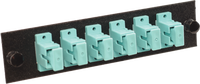Panel Patch Fiber Optik yang Dapat Ditukar LGX Adapter Plate Metal Hitam