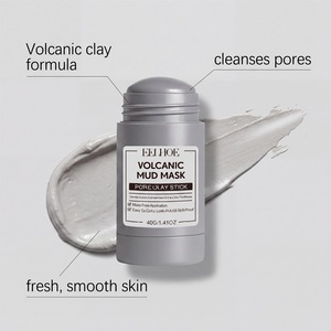 Mascarilla de Barro Volcánico en Barra 40g, Mascarilla de Arcilla Limpiadora Profunda para Puntos Negros y Piel Grasa, Purificante con Ácido Glicólico AHA, Portátil y sin Enredos - Product Image 6
