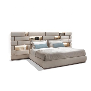 Luxury <strong>Bed</strong> Set Frames With Integrated <strong>Table</strong> and Headboard Has Hidden Storage Compartments - Product Image 1