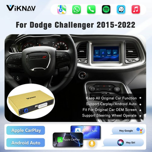 Viknav Linux For Dodge Challenger 2015-2022 Decoder Box Mirror <b>Wireless</b> CarPlay Android Auto Stereo Upgrade Oem screen - Product Image 2