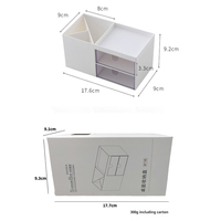 Cajón de escritorio simple, caja de almacenamiento, divisor, organizador de papelería de plástico con contenedor de bolígrafos para uso en escritorio, estante de almacenamiento de herramientas