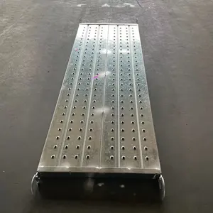 Derfon Galvanized Walk Board Scaffolding Metal Plank Steel Scaffold Platform Scaffolding Plank With Hooks