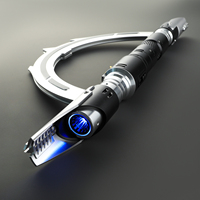 LGTMarrok Inquisitor Lightsaber RGB Neopixel con Empuñadura Metálica, Sonido de Oscilación Suave, Sable de Duelo Estilo Señor Oscuro