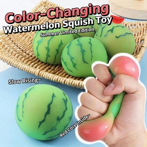 Pelota Antiestrés de Sandía de Simulación de Fruta de Rebote Lento, Juguete de Compresión para Niños de 5 a 7 Años, ¡Venta Caliente! - Product Image 1