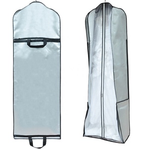 Couverture de vêtements de danse avec logo personnalisé Portable pliable poussière de mariée longue robe sac à vêtements stockage de robe de mariage - Product Image 2