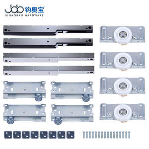 JOBシングルサイドソフトクロージングスライディングドアローラー付き家具ホイール付きストッパープーリー付きスライドドア木製ワードローブ - Product Image 2