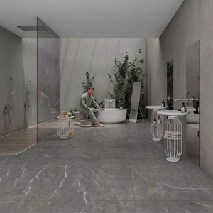 Azulejos de Porcelana Gris para Pared y Suelo William Grey 600x1200mm, Acabado Suave, Colección de Gran Formato - Product Image 5