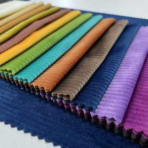 Tejido chino de punto 100% poliéster multicolor tela de pana de terciopelo acanalado 260 GSM peso medio resistente al agua resistente al desgarro - Product Image 4