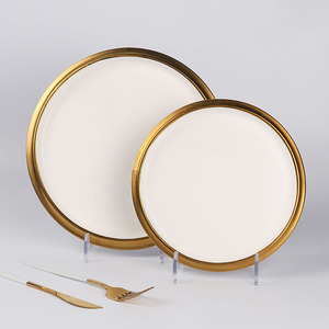 Assiettes rectangulaires et rondes en porcelaine, <span class=keywords><strong>vaisselle</strong></span> en céramique, vente en gros, 5 pièces, livraison gratuite - Product Image 2