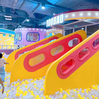 Ensemble de jeux doux personnalisé avec des caractéristiques uniques, toboggan intérieur commercial en acier, parc d'attractions pour enfants, aire de jeux à deux étages, ISO9001