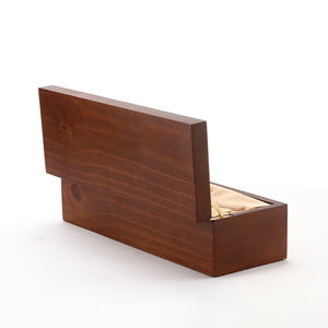 Boîte de rangement certificat bijoux Rectangle multi-fonction avec couvercle feuille de bois massif décoration de la maison moderne - Product Image 6