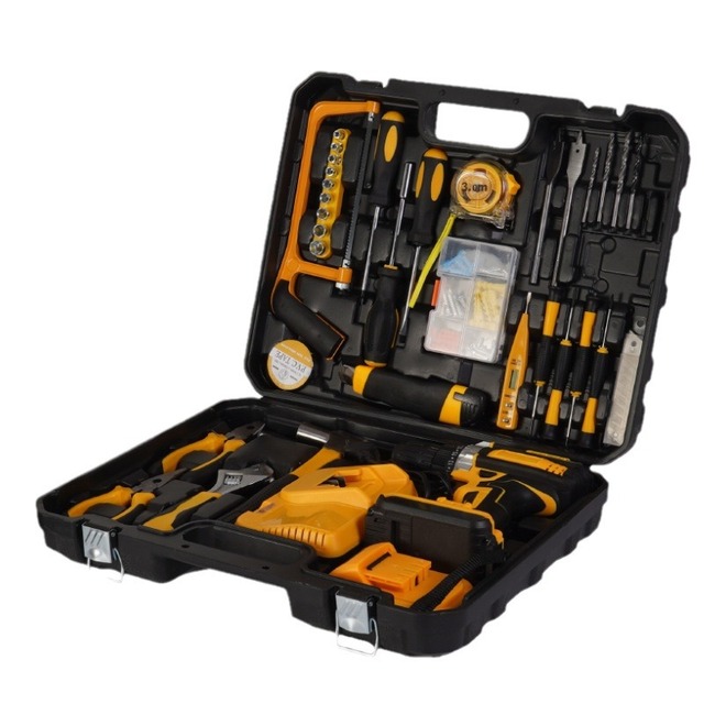 Wireless Tool Set with 21V Hand Drill CRV Steel OEM Customizable for Garden Office & Home Repair
