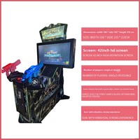 Nouvelle machine de jeu d'arcade de tir électronique, grande simulation, avec deux pistolets, thèmes Maison hantée, Alien, Guerre du Vietnam