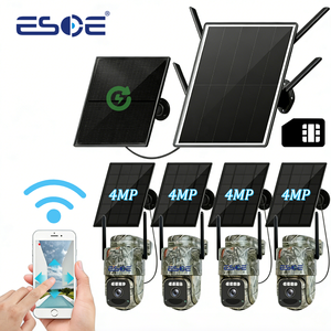 Set Kamera Router Nirkabel Tenaga Surya 4CH 16MP Luar Ruangan Baru 2026, Stasiun Basis Nirkabel 4G, Pengoperasian Mudah, Kamera PTZ SOLAR - Product Image 1