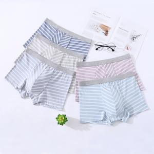 95% Katoenen Heren Ondergoed Sexy Strepen 3d Naadloze Boxers Grote Maat Middelhoge Rechte Hoek Broek Met Ademende Eigenschap - Product Image 4