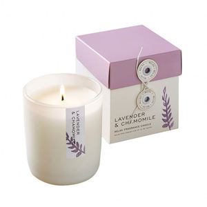 Lavender Chamomile Scented Candle Glass Jar Aromatherapy Relax Fragrance Candle with Box - Product Image 3