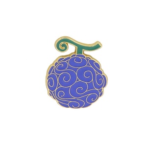 Venta caliente que rodea una pieza diablo fruta broche goma quema cirugía amarillo primavera fruta oscura insignia de Metal - Product Image 5