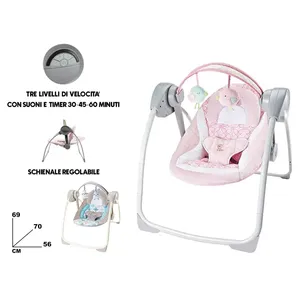 Columpio para Bebés Color Rosa con Respaldo Ajustable y 3 Velocidades - Product Image 3