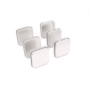 65x65x15mmH đồng bằng hộp thiếc cho công cụ hoặc bao bì mỹ phẩm tái chế kim loại vuông với logo dập nổi nắp bản lề tùy chọn - Product Image 5