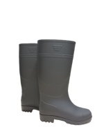 Bottes de pluie noires à prix réduit Bottes en plastique pour la pluie Bottes de pluie à prix réduit pour hommes