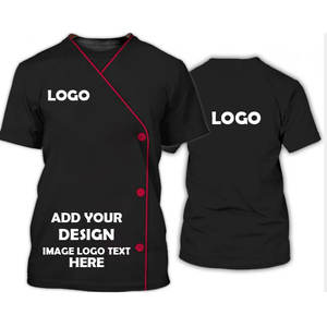 T-shirt personnalisé avec logo tendance pour salon de coiffure, impression 3D pour hommes et femmes, hauts à manches courtes - Product Image 1