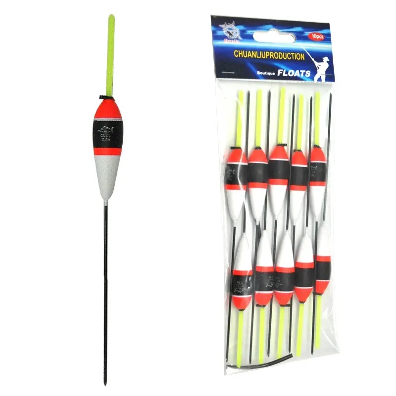 10 Pz/lotto 2.5g Giorno Notte Galleggiante Da Pesca Con Glow Light Stick Per Il Regalo Libero Pesca Boia Flotteur Peche Affrontare