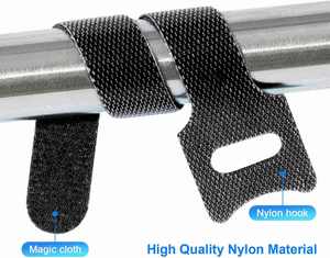 Al por mayor, correas de nailon autoadhesivas de doble cara con logotipo personalizado y cierre de gancho y bucle para gestión de cables de datos - Product Image 4