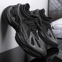 Baskets décontractées pour hommes style rétro OEM, avec empeigne en maille respirante, semelle épaisse rehaussante, chaussures de sport tendance pour jeunes