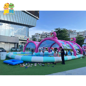 Château gonflable commercial avec toboggan aquatique pour piscine, château gonflable sur mesure pour les enfants, <span class=keywords><strong>en</strong></span> <span class=keywords><strong>vente</strong></span>, parcs aquatiques - Product Image 3