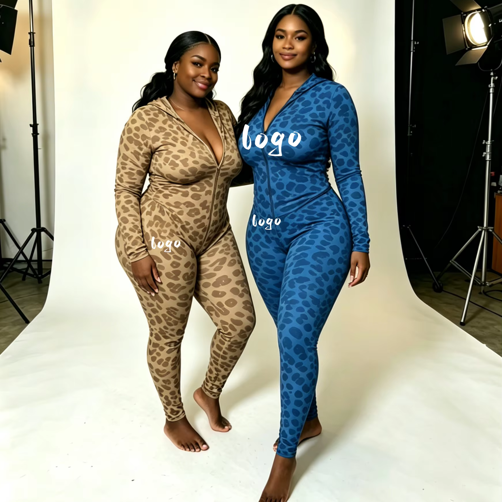 Women's Yoga 2 Piece Long Set Solid Zipper Front Hooded Bodysuit Embroidered Breathable Eco-Friendly Skinny Fit Workout Wear