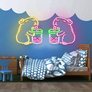 Luces LED de neón y letreros de neón con diseño personalizado gratuito. Letreros de neón LED personalizados disponibles para uso comercial, fiestas de cumpleaños y el hogar. - Product Image 4