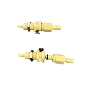 BRT миндальный/серый полипропиленовый 1/8 ''3/16'' 1/4 ''шланг зазубрины заглушка заглушенная пластиковая быстросъемная муфта - Product Image 3