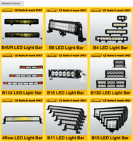 Barres lumineuses LED 12V 24V 22 32 42 52 pouces 2 rangées 180w 240w 360w conduite tout-terrain 4x4 50 pouces 12D camion voiture barre lumineuse Led incurvée