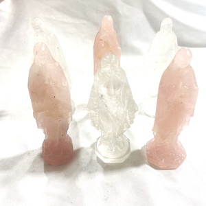 คริสตัลแกะสลักรูปปั้นพระแม่มารีสำหรับคริสตัลควอตซ์คริสตัลของตกแต่งบ้านตามธรรมชาติฮวงจุ้ยตามสั่งแบบยุโรป - Product Image 2