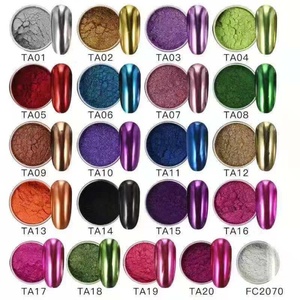Polvo de Espejo de Marca Privada, 21 Colores, Polvo de Cromo Sólido para Uñas, Efecto Espejo Plateado, Dorado, Oro Rosa, Arte de Uñas - Product Image 1
