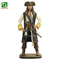 Statues de pirates personnalisées en fibre de verre et résine, statues de figures humaines grandeur nature, statue de pirate en résine