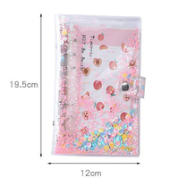 Classeur à anneaux transparent A6 en PVC, style coréen mignon et kawaii, pour agenda, journal, planificateur, classeur à feuilles mobiles, organiseur scolaire