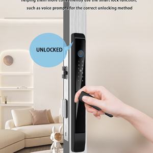 Serrure de porte coulissante en aluminium d'extérieur Glomarket Poignée numérique Électronique Ttlock Empreinte digitale Tuya Serrures intelligentes étanches - Product Image 6