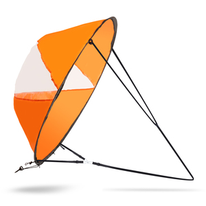 <span class=keywords><strong>Vela</strong></span> de Viento para <span class=keywords><strong>Kayak</strong></span> de 108 cm/42.5 pulgadas, Fácil de Instalar, Plegable y Portátil, de Nailon, con Ventana Transparente, Color Naranja - Product Image 1