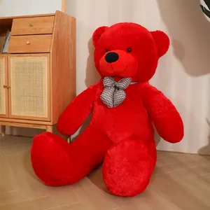Orso di Peluche Gigante all'Ingrosso <span class=keywords><strong>Orsacchiotto</strong></span> <span class=keywords><strong>Rosso</strong></span> di Grandi Dimensioni Animale di Pezza Cuscino a Forma di <span class=keywords><strong>Orsacchiotto</strong></span> Regalo per San Valentino - Product Image 3