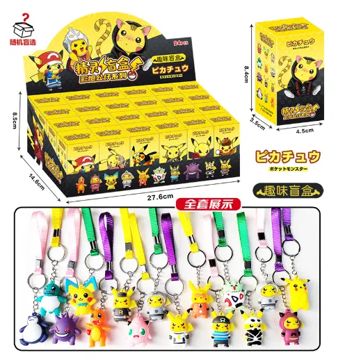 Anime mù hộp hành động Con Số Sáng Tạo đáng yêu pokemoned mù hộp pokemoned Keychain Mặt dây chuyền PVC Kid đồ chơi cho quà tặng đồ chơi