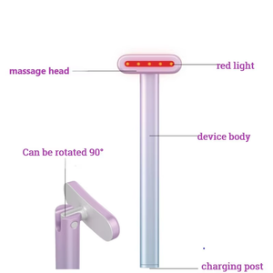 4 in 1 Handheld Facial Wand <b>Red</b> <b>Light</b> <b>Therapy</b> Microcurrent Wrinkle Remover Eye Lift Face Massager Home Beauty Device Use - Product Image 5