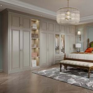 Armoire de chambre à coucher pliable en bois massif de style européen haut de gamme, personnalisée, moderne et résistante à l'humidité - Product Image 6