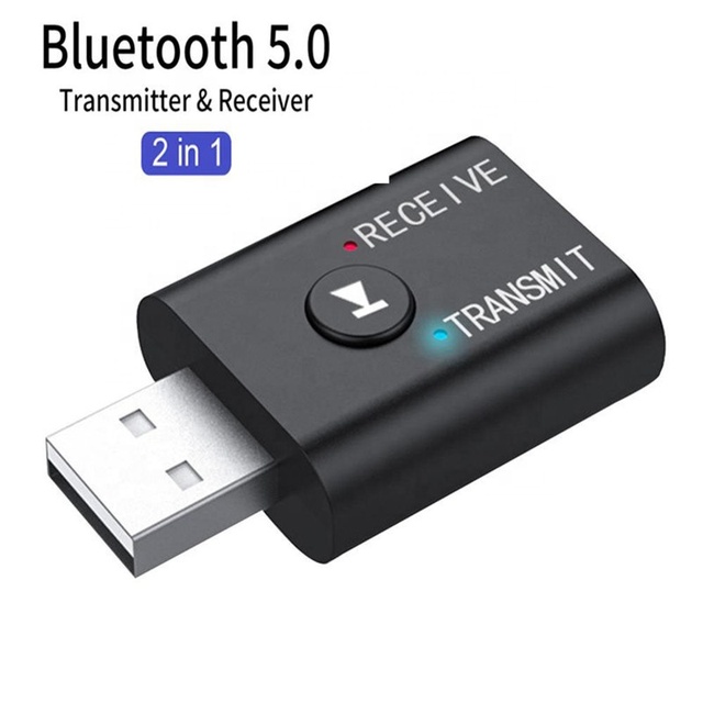 Hot Selling TR6 2-in-1 Wireless Dongle Adapter for Bluetooth 5.0 USB Transmitter Audio USB Receiver for Laptop Speakers DC USB C