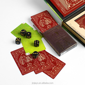 Cartas de póker para adultos con logotipo impreso personalizado, juego de cartas de póquer, cartas de juego de <span class=keywords><strong>casino</strong></span> con dados y caja magnética - Product Image 5