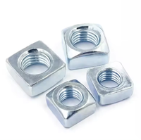 Écrous carrés personnalisés en acier inoxydable SS304 M5-M12, filetage sur quatre côtés, nickelés, fixations carrées pour meubles, écrous carrés résistants à la corrosion