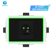 Tablette tactile Android YC-LE101T 10 pouces IPS encastrable avec éclairage LED RGB sur quatre côtés, commande vocale 5G pour maison intelligente, voiture, garage